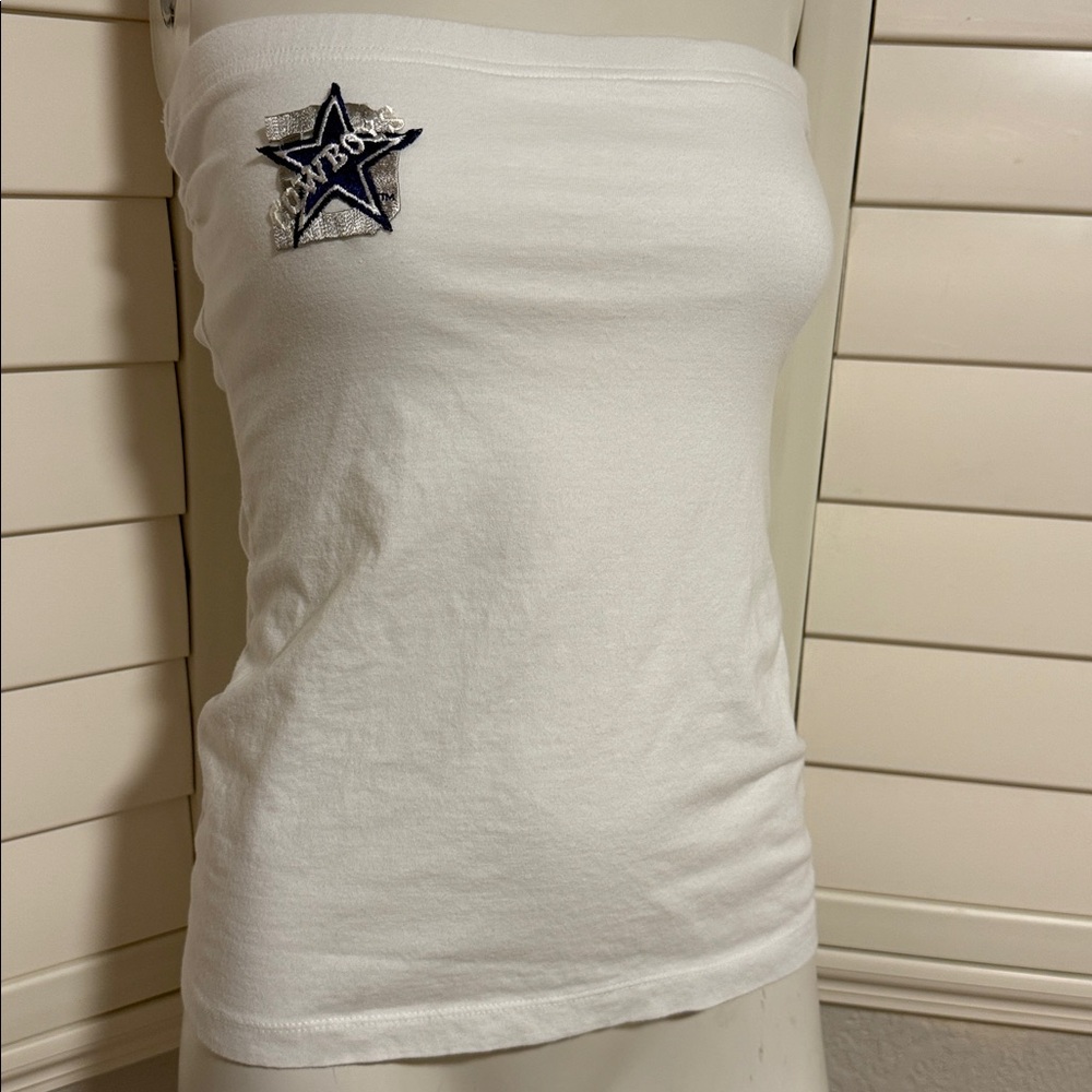 Dallas Cowboys Custom Made Tube Top - White